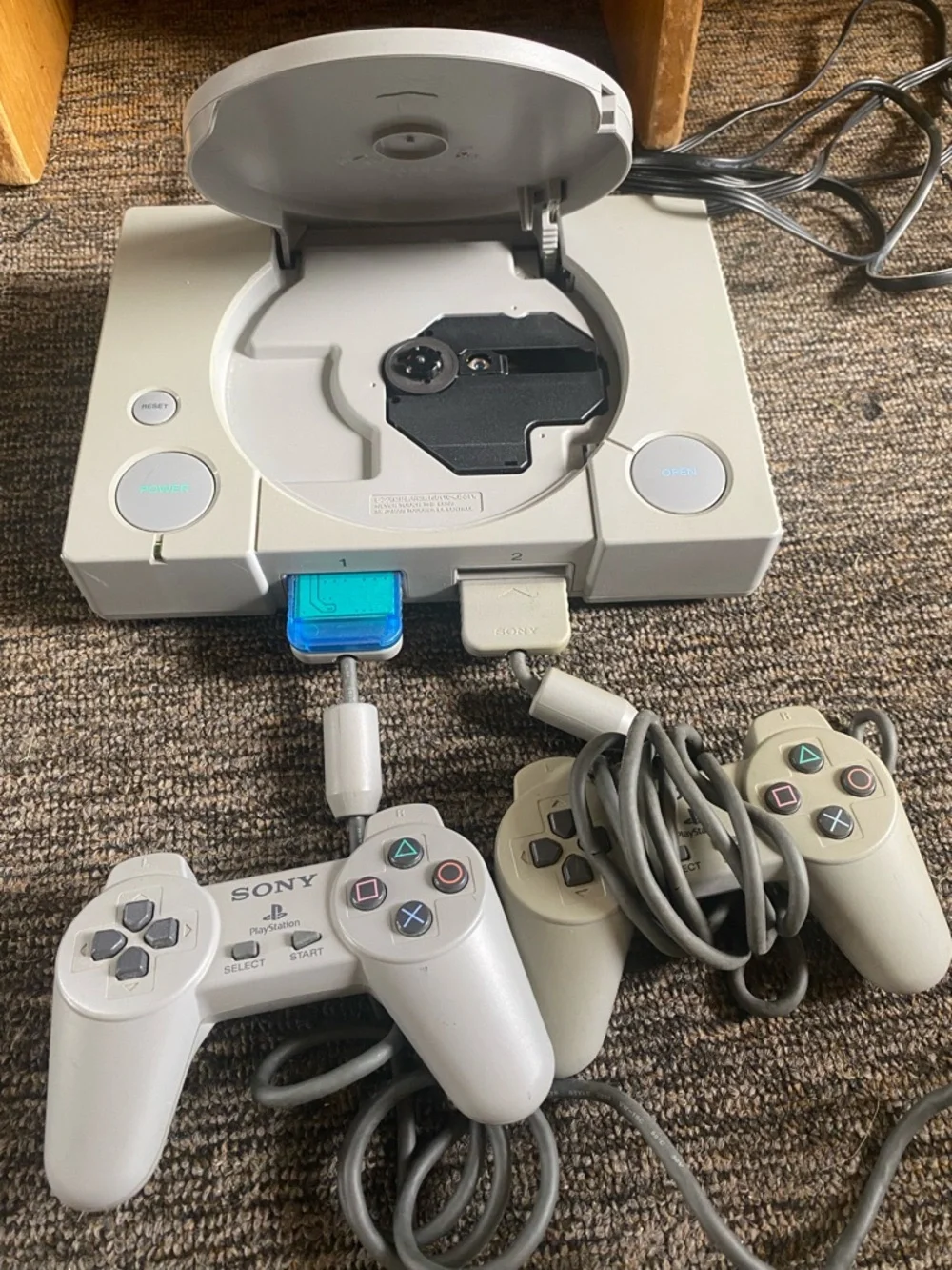 Sony PlayStation Classic Console - Light Gray with Dual Controllers